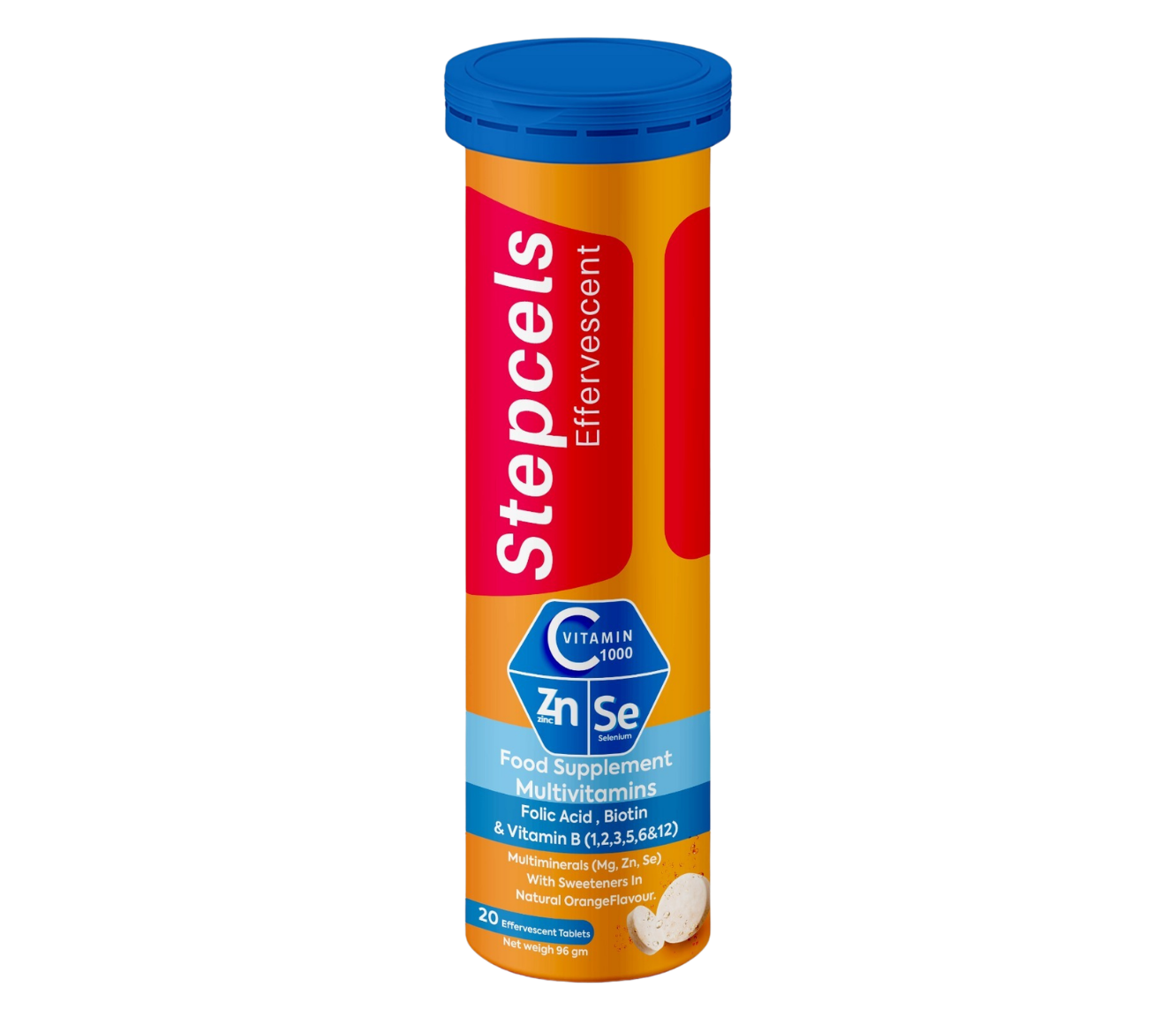 Stepcels Effervescent pack by MADA Pharmaceuticals — 20 Effervescent Tablets for immunity & wellness